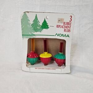 Noma replacement bubble light bulbs trio vintage christmas holiday decor